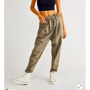 Feee people pants. Fairly new condition. Wore and washed once. Faded olive green